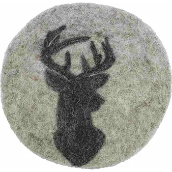 Podložka LANA STAG šedá, ovčí vlna - Cilio (LANA jelen podložka z ovčí vlny, šedá - Cilio)