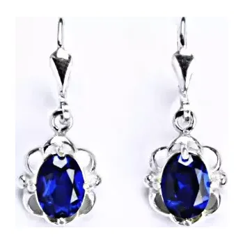 Náušnice Stříbrné visací náušnice spinel - NK1140 (Stříbrné náušnice se spinely)