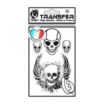 Samolepka na textil zažehlovací motiv CRANES - lebky