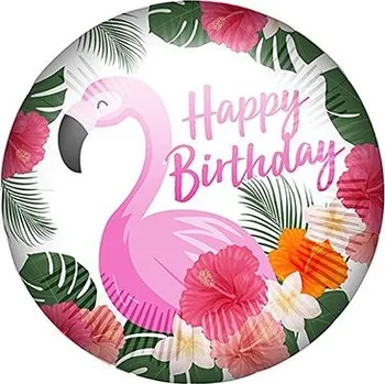 Balónek Procos Fóliový balón - Plameňák Happy Birthday 46 cm