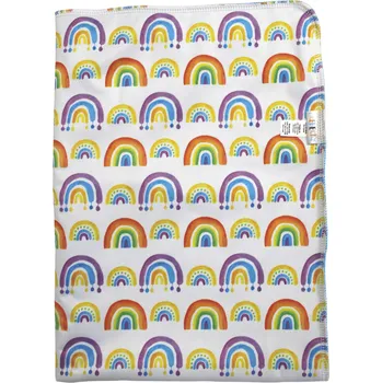 Přebalovací podložka Breberky Přebalovací podložka (PUL) - Duha, tyrkysový velur