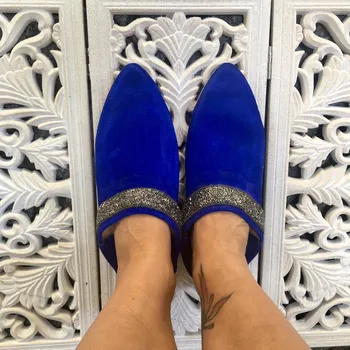 Dámské pantofle Smilargan Arabské babouche Amal - modré Velikost: 38