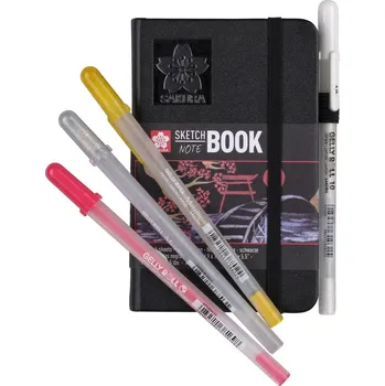 sakura 4141001 Černý skicák 140gr. v pevné vazbě 9 x 14 cm