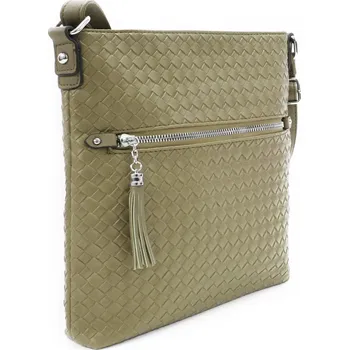 Kabelka Světle zelená dámská crossbody kabelka s texturou Annis