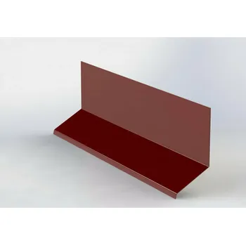 Plech Horní lemování RŠ 200 (v kombinaci s krycí lištou) 1 bm Tmavě červená PE