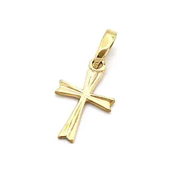 Přívěsek Zlatý křížek malý zdobený 0,39g