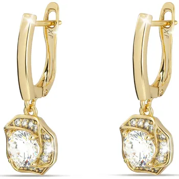 Náušnice biju Zlacené naušnice 14k čtvercový zirkon 1003037