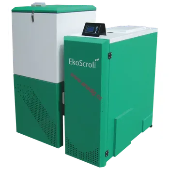Kotel Ekoscroll Alfa 25kW + TECH ST 480 N pelety EA2026625 (Kotel na pelety s řídící automatikou TECH ST 480 N 5 emisní třída.Standartní provedení a provedení se zúženým zásobníkem. )