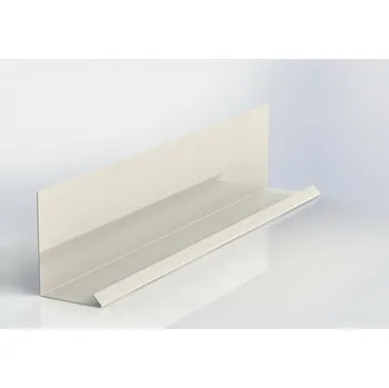 Plech Lemování zdí RŠ 200 (v kombinaci s krycí lištou) 1 bm Bílá (RAL 9010)