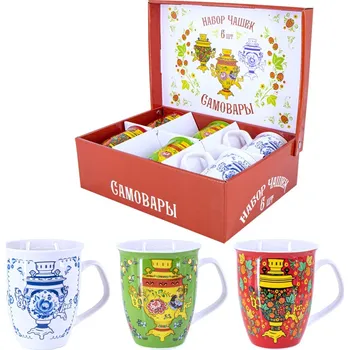 Sada nádobí Nabor hrnků Samovary 6ks (keramika)