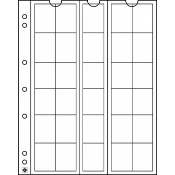 Obal pro sběratelský předmět Albové listy NUMIS Leuchtturm - pro mince (5+5ks) Maximální průměr mince: 25 mm (30 polí)