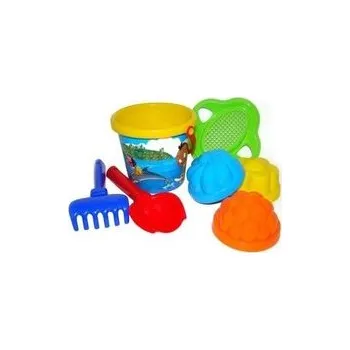 Hračka na písek Sada na písek č. 216: Kbelíček malý IML, Sítko - tvar /+1