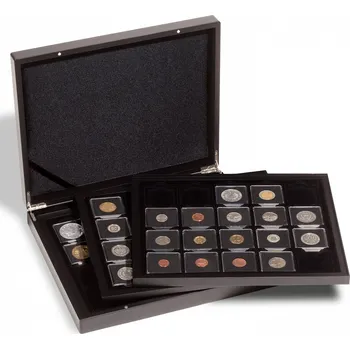 Obal pro sběratelský předmět Kazeta VOLTERRA TRIO pro 60 Quadrum kapslí Leuchtturm Barva: Černá