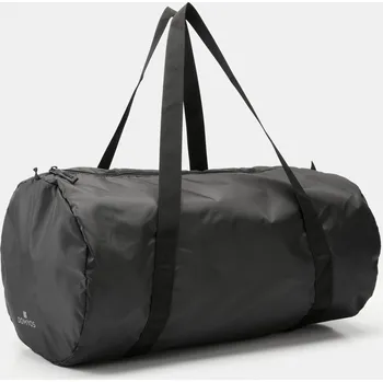 Sportovní taška DECATHLON Skládací fitness taška 30 l černá ČERNÁ
