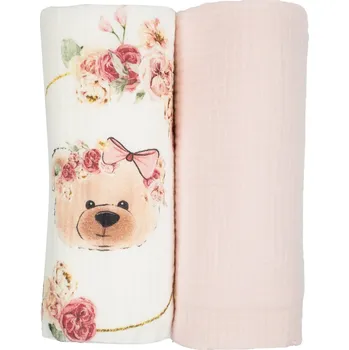 Kojenecká čepice Bambusová dečka, přehoz, plen Jamiks Kelsey barva: růžová