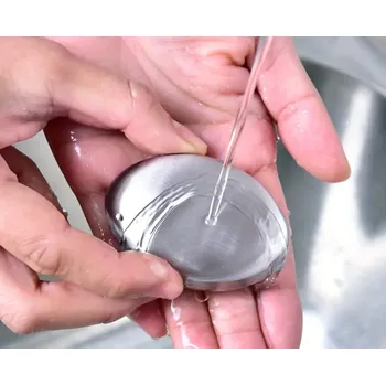 Mýdlo Oválné mýdlo z nerezové oceli - na odstranění zápachu z rukou. Super ! (Mýdlo z nerezové oceli na odstranění zápachu z rukou)