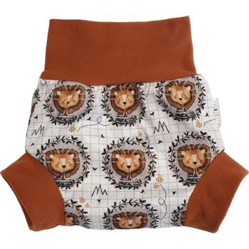 Plenkové kalhoty Breberky Natahovací svrchní kalhotky PUL - Lví portrét VELIKOST: S (4-7kg)