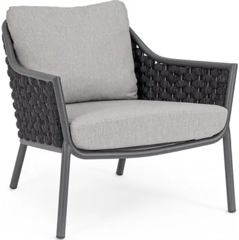 Křeslo BIZZOTTO Zahradní křeslo EVERLY šedé