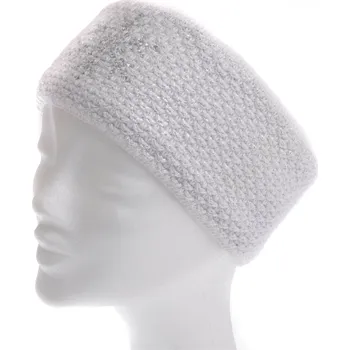 Zimní čelenka Dámská zimní pletená čelenka R-Jet bílá s lurexem CL2