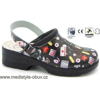 Dámská zdravotní obuv MEDISTYLE OLAND FA51 černá LÉKARNIČKA pracovní obuv, --- - 42