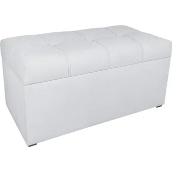 Taburet Taburet Kostka 80 × 40 s úložným prostorem – světle šedý Soro 83