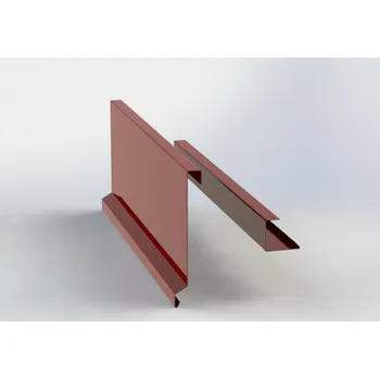 Střecha Závětrná lišta RŠ 375 - ze dvou kusů pro plastovou šindel 1 bm Ocelově červený (RAL 3009)