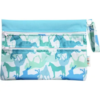 Pytel na pleny Breberky Pytel PUL dvoukomorový - Divocí koně XS