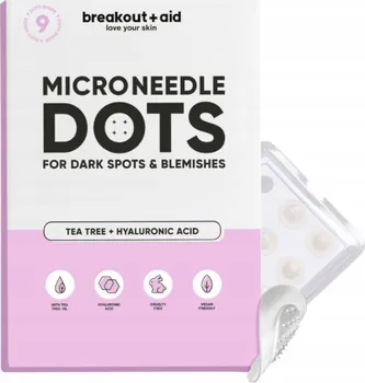 Léčba akné Breakout+aid Micro Needle Dots náplasti s mikrojehličkami na tmavé skvrny po akné 9 ks