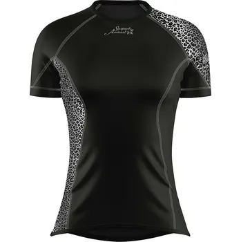 Dámské funkční triko krátký rukáv LEO černá/šedá Bamboo Ultra