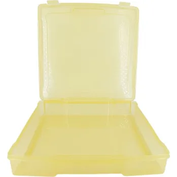 Úložný box Kimidori Plastový box 36x36x7cm - žlutá