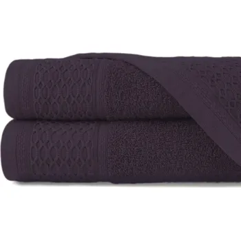 Ručník BAVLNĚNÝ RUČNÍK SOLANO 50X90 CM TMAVĚFIALOVÁ
