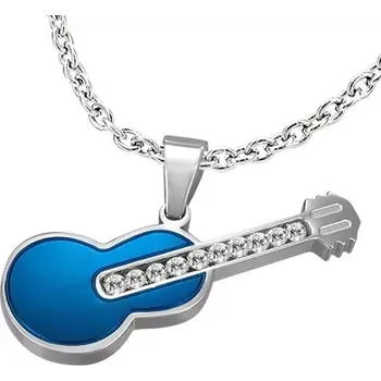 Přívěsek Přívěsek z oceli KYTARA - zirkony