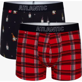 Boxerky Pánské boxerky ATLANTIC 2Pack - tmavě modrá/červená Atlantic Other 2678507