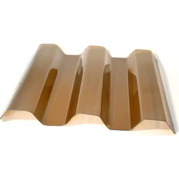 pvc deska Vlnitá deska trapéz, bronzová, 2000 × 900 × 0,8 mm