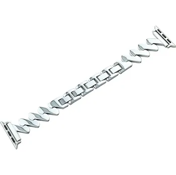 Příslušenství k chytrým hodinkám Vlnitý ocelový řemínek Apple Watch 38/40/41/42mm Barva: Stříbrná