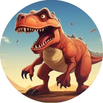 Jedlá dekorace na dort Jedlý papír dinosaurus 19,5cm - PICTURE