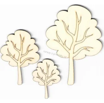 Překližka Výřez z překližky, K23/3, JABLOŇ-malá, 3,5x5cm, 1ks