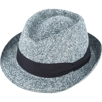 Klobouk Fiebig - Headwear since 1903 Letní modrý klobouk Trilby od Fiebig - Trilby Melange Velikost: 59 cm (L)