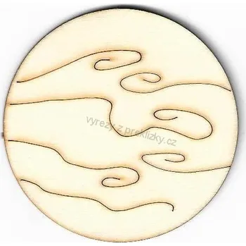 Překližka Dřevěný výřez, S56, PLANETA NEPTUN, 7,5cm, 1ks
