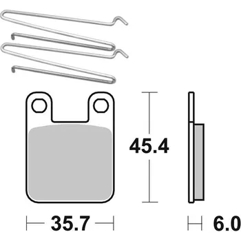Motodíl SBS Brzdové destičky 819HF
