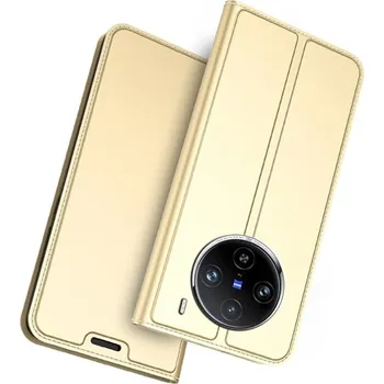 Pouzdro na mobilní telefon DUX knížkové pouzdro na Vivo X100 Pro 5G - zlaté