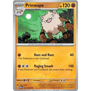 Sběratelská karetní hra Pokémon TCG Primeape 057/165 - Reverse Holo