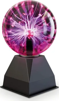 Světelný efekt Magická plazmová koule s melodií na černém podstavci 13 cm