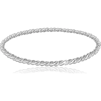 Náramek Náramek ze stříbra 925 ve stříbrné barvě - dva propletené proužky