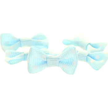 Stuha Mašlička puntík světle modrá