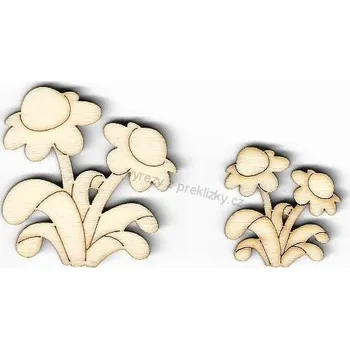 Překližka Výřez z překližky, K35/1, TRS KVĚTIN-velký, 4,5x4,5cm, 1ks