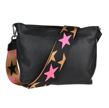 Kabelka NovaKabelka.cz Kožená italská crossbody kabelka Batilda Nera s přídavným popruhem II