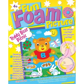 Výtvarná sada Vyrob si pěnový obrázek - Méďa 23,5 x 29 cm