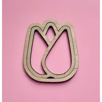 Dřevěný výřez tulipán 2v1