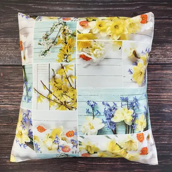 Povlak na dekorativní polštářek Povlak na polštář - digitisk - 40 x 40 cm Povlak na polštář 40x40cm: 03 Narcisky